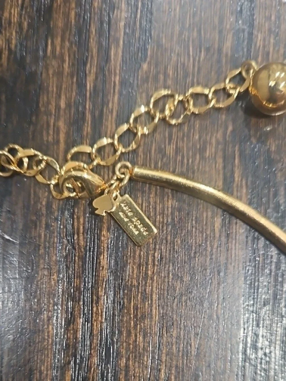 kate spade Gold Tone Clear Stone Collar Necklace